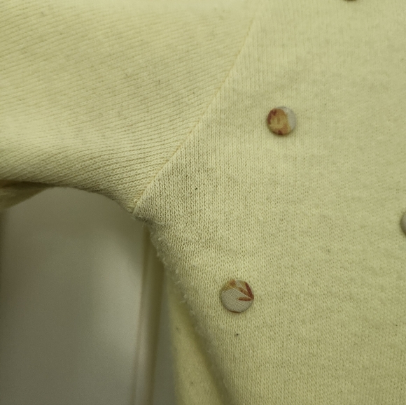 Vintage Yellow Women's Cropped Cardigan with Button Details - Picture 7 of 15
